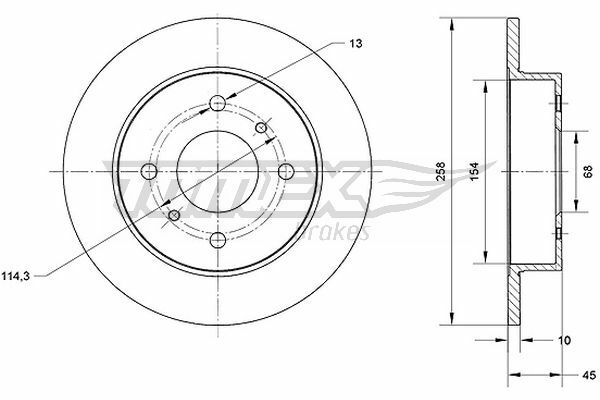 Brzdový kotúč TOMEX Brakes